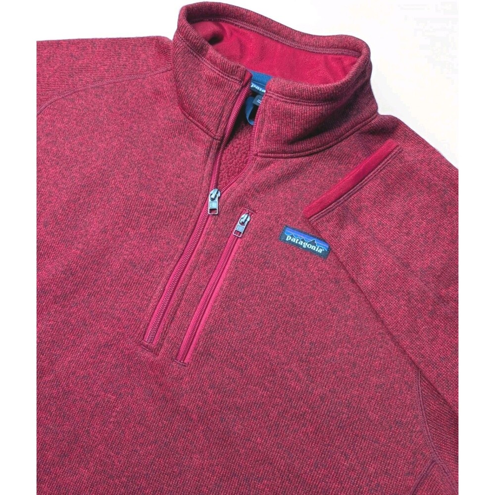Patagonia Better Sweater XL Men's Red Heathered Pullover Fleece Quarter Zip